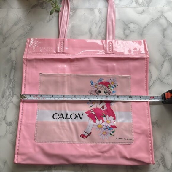 Vintage Showa retro Girl 80s - vinyl material tote bag by Flomo - Picture 6 of 11